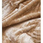Dámska zimná bunda s kapucňou piesočná  (M-21003)