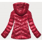 Dámska krátka zimná bunda červená (23066-270)