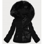Dámska zimná bunda s kapucňou čierna (16M9055-392)