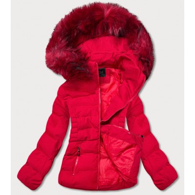 KDámska zimná bunda s kapucňou červená (16M9055-270)