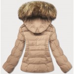 Dámska zimná bunda s kapucňou béžová (16M9055-62)