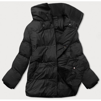 Krátka dámska zimná bunda čierna (5M729-392)
