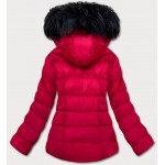Krátka dámska zimná bunda červená  (5M723-270)