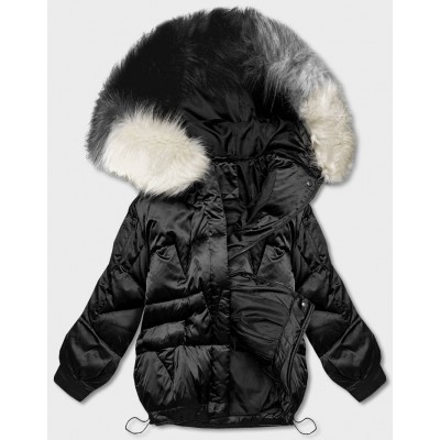 Dámska zimná bunda oversize čierna  (H-1109-01)