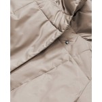 Dámsky zimný kabát svetlobéžový (2M-061)