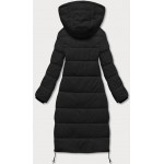 Dlhá dámska zimná bunda čierna (AG8-8013)