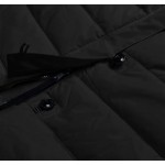Dlhá dámska zimná bunda čierna (AG8-8013)