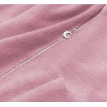 Dámsky kabátik a'la alpaka ružová (B6007-81)