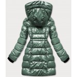 Dámska obojstranná zimná bunda zelená  (R8070)