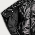 Dámska jarná bunda s ozdobnou kapucňou  čierna (B8126-1)