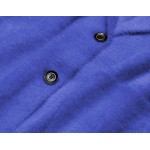 Krátky vlnený dámsky kabát alpaka mpdrý (7108-1)