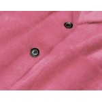Krátky vlnený dámsky kabát alpaka lososový  (7108-1)