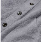 Krátky dámsky kabát alpaka šedý (537)