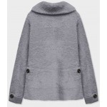 Krátky dámsky kabát alpaka šedý (537)