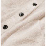 Krátky dámsky kabát alpaka béžový (537)
