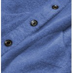 Krátky dámsky kabát alpaka tmavé modrý (537)