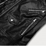 Dámska koženková bunda čierna (HM33)