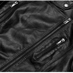 Dámska koženková bunda čierna (HM23)