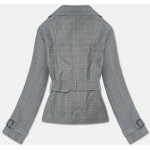 Dámsky krátky kabát šedý  (WS09)