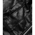 Dámska koženková bunda čierna (11Z8051)