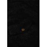 Krátky vlnený kabát čierny  (553)