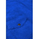 Krátky vlnený kabát modrý  (553)