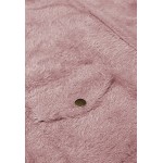 Krátky vlnený kabát bledoružový  (553)
