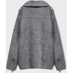 Krátky vlnený kabát  šedý  (553)