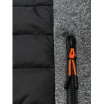 Prešívaná dámska športová bunda  čierno-tmavošedá  (8M915-392)