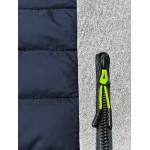 Prešívaná dámska športová bunda  tmavomodro-šedá (8M915-215)