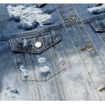 Dámska jeansová bunda ombre modrá  (LG396)