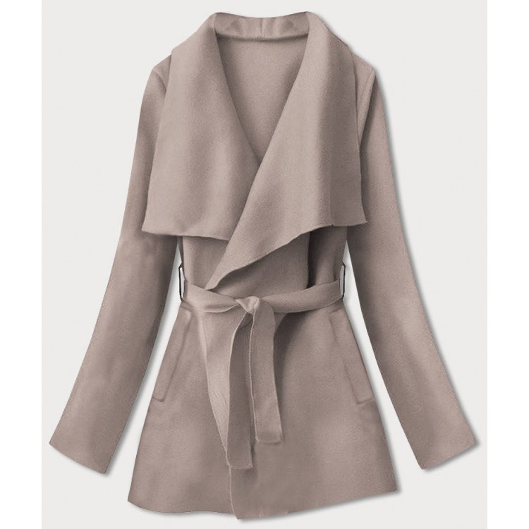 Dámsky minimalistický kabát nude  (758ART)