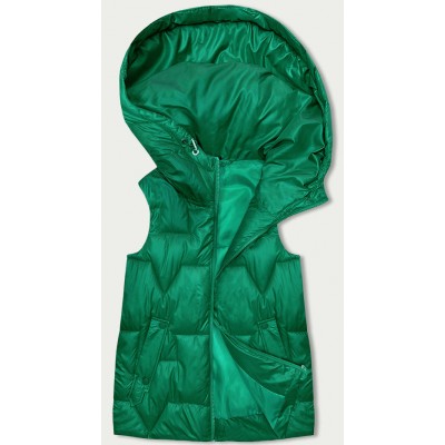 Dámska vesta s kapucňou zelená  (B8171-82)