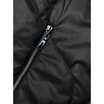 Dámska prechodná bunda s odopínateľkou kapucňou čierna  (B8218-1)