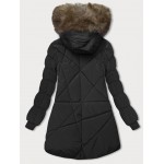 Dámska zimná bunda s kapucňou čierna  (LHD-23015)