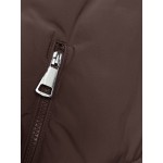 Dámska zimná bunda s kapucňou hneda  (LHD-23015)