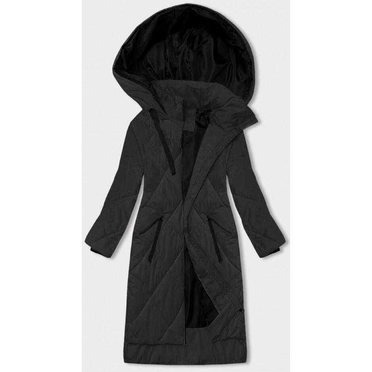 Dlha dámska zimná bunda  čierna 5M3168-392)