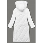 Dlha dámska zimná bunda biela  (5M3168-281)