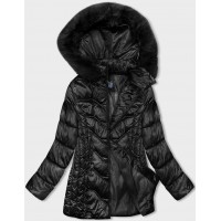 Dámska zimná bunda s kapucňou čierna S'WEST (B8200-1)