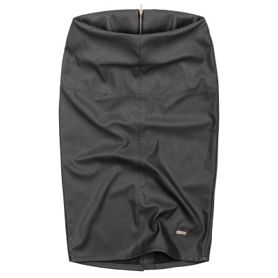 Dámska sukňa z eko-kože čierna (GOOD112)