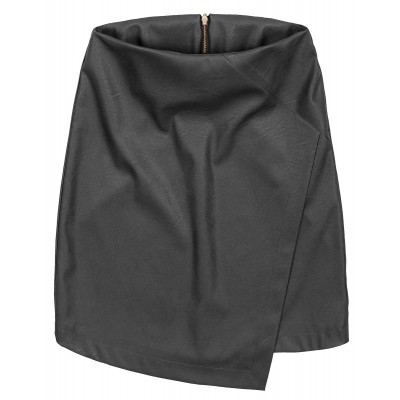 Dámska sukňa z eko-kože čierna (GOOD111)