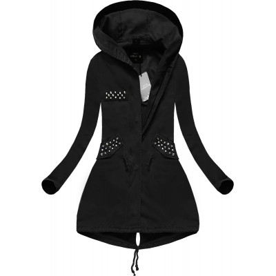 Dámska bavlnená bunda, párka čierna (7067)