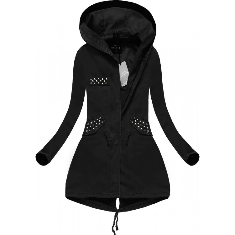 Dámska bavlnená bunda, párka čierna (7067)