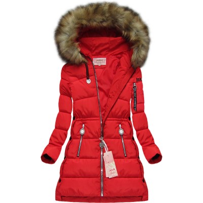 Dámska zimná bunda červená (W594)