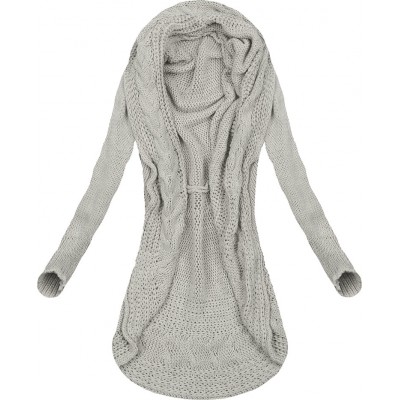 Dámsky sveter kardigan šedý (55ART)