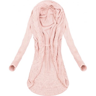 Dámsky sveter kardigan ružový (55ART)