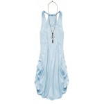 Dámske bavlnené šaty modré moda751