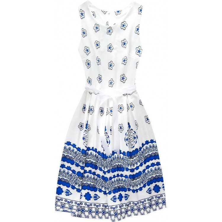 Dámske šaty bielo-modré MODA719